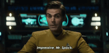 Impressive Mr Spock James T Kirk GIF - Impressive Mr Spock James T Kirk Star Trek Strange New Worlds GIFs