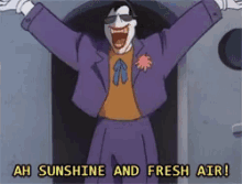 Joker Sunshine And Fresh Air GIF - Joker Sunshine And Fresh Air Morning GIFs