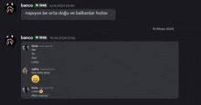 a screenshot of a conversation between banco 1948 and banco 10 nissan 2024