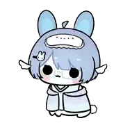 a drawing of a girl with bunny ears and a rabbit on her head