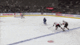 a hockey game is being played with advertisements for enterprise and great clip