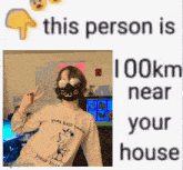 a picture of a person wearing a mask and a sweater that says " your just your "