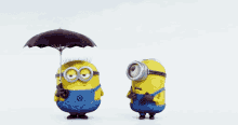Awww GIF - Minions Despicable Me Umbrella GIFs