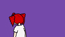 a drawing of a girl with red hair wearing sunglasses and giving the peace sign