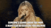 Kelly Clarkson Mine GIF - Kelly Clarkson Mine Someone Gonna Show You How A Heard Can Be Used Like You Did Mine GIFs