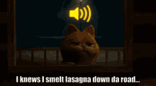 Garfield I Knews I Smell Lasagna Down Da Road GIF