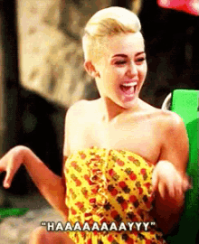 Miley Haaaay GIF - Miley Haaaay Hay GIFs