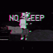 No Sleep Bart Simpson GIF