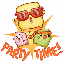 the party marshmallows party time bandana glasses lets party
