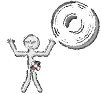 a black and white drawing of a gingerbread man