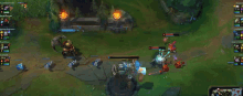 a league of legends game is being played on a computer monitor