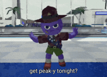 a cartoon character says get peak-y tonight on the bottom