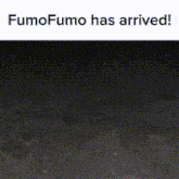 fumofumo has arrived ! is written on the bottom of a picture of santa claus riding on the back of a car .