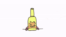 a cartoon drawing of a pink frog with the words 18 or der written above it