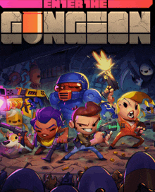 a poster for a video game called enter the gung-gun