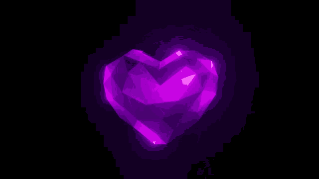 purple crystal heart