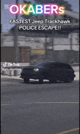 okabers fastest jeep trackhawk police escape !! tiktok