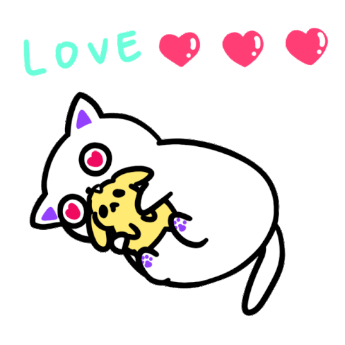 Cute Cat Sticker - Cute Cat White Stickers