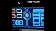 a picture of bart simpson with the words 500 evil trabs