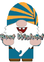 Gnome Best Wishes Sticker - Gnome Best Wishes Stickers
