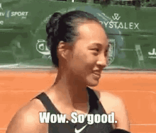 Zheng Qinwen Wow So Good GIF - Zheng Qinwen Wow So Good Tennis GIFs