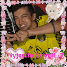 a picture of a man with the words tyjosito de yulli 3 on it
