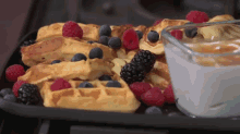 Belgian Waffles GIF - Belgian Waffles Fruit Breakfast GIFs