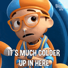 It'S Much Colder Up In Here Blippi GIF - It'S Much Colder Up In Here Blippi Blippi Wonders Educational Cartoons For Kids GIFs