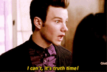 Glee Kurt Hummel GIF - Glee Kurt Hummel I Cant Its Truth Time GIFs
