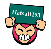 a cartoon monkey is holding a sign over its head .