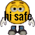 Emoji Falling Over Hi Safe Sticker