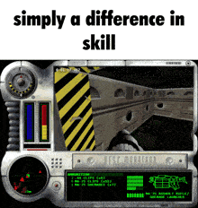 a computer screen with the words simply a difference in skill