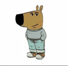 a picture of a dog standing next to a blue cross that says " skeppy craft face pad "