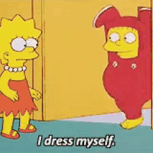 I Dress Myself. GIF - The Simpsons Lisa Simpson Ralph Wiggum GIFs