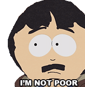 Im Not Poor Randy Marsh Sticker - Im Not Poor Randy Marsh South Park Japanese Toilet Stickers