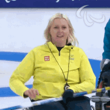Peace Sign Mixed Wheelchair Curling GIF - Peace Sign Mixed Wheelchair Curling Kristina Ulander GIFs