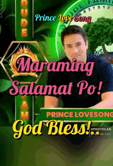 a picture of prince lovesong with the words " god bless "