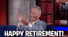 retire retirement happy cheer clap