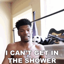I Cant Get In The Shower Rickey GIF - I Cant Get In The Shower Rickey I Dont Think I Can Shower GIFs