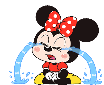 Crying Minnie Mouse Sticker - Crying Minnie Mouse Tears Stickers