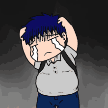 sad boi rey hajime crying boy sad stress