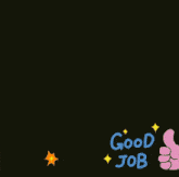 a woman wearing sunglasses has a sticker on her face that says wow and good job