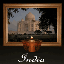 india diwali candle taj mahal 3d gifs artist