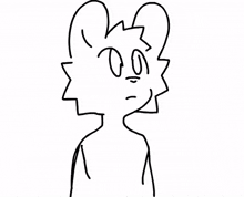 a black and white drawing of a person being punched .