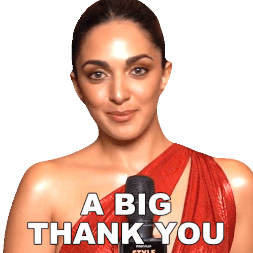 A Big Thank You To Everyone Kiara Advani Sticker - A Big Thank You To Everyone Kiara Advani Pinkvilla Stickers