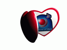 a heart shaped object with the words eclipse of mars
