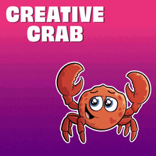 an illustration of a crab with the words creative crab underneath it