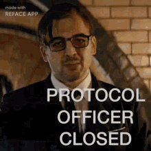 Protocol Officer GIF - Protocol Officer Closed GIFs