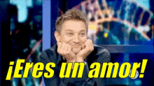 Jeremy Renner Carita Tierna GIF - Jeremy Renner Eres Un Amor Gracias GIFs