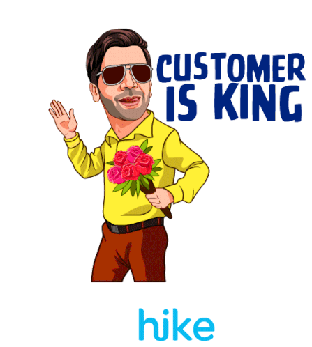 Custome Is King ग्राहकराजाहै Sticker - Custome Is King ग्राहकराजाहै लहराताहुआहाथ Stickers